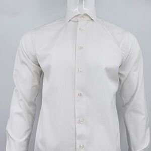 Eton Slim Fit Dress Shirt – White Micro Dot
